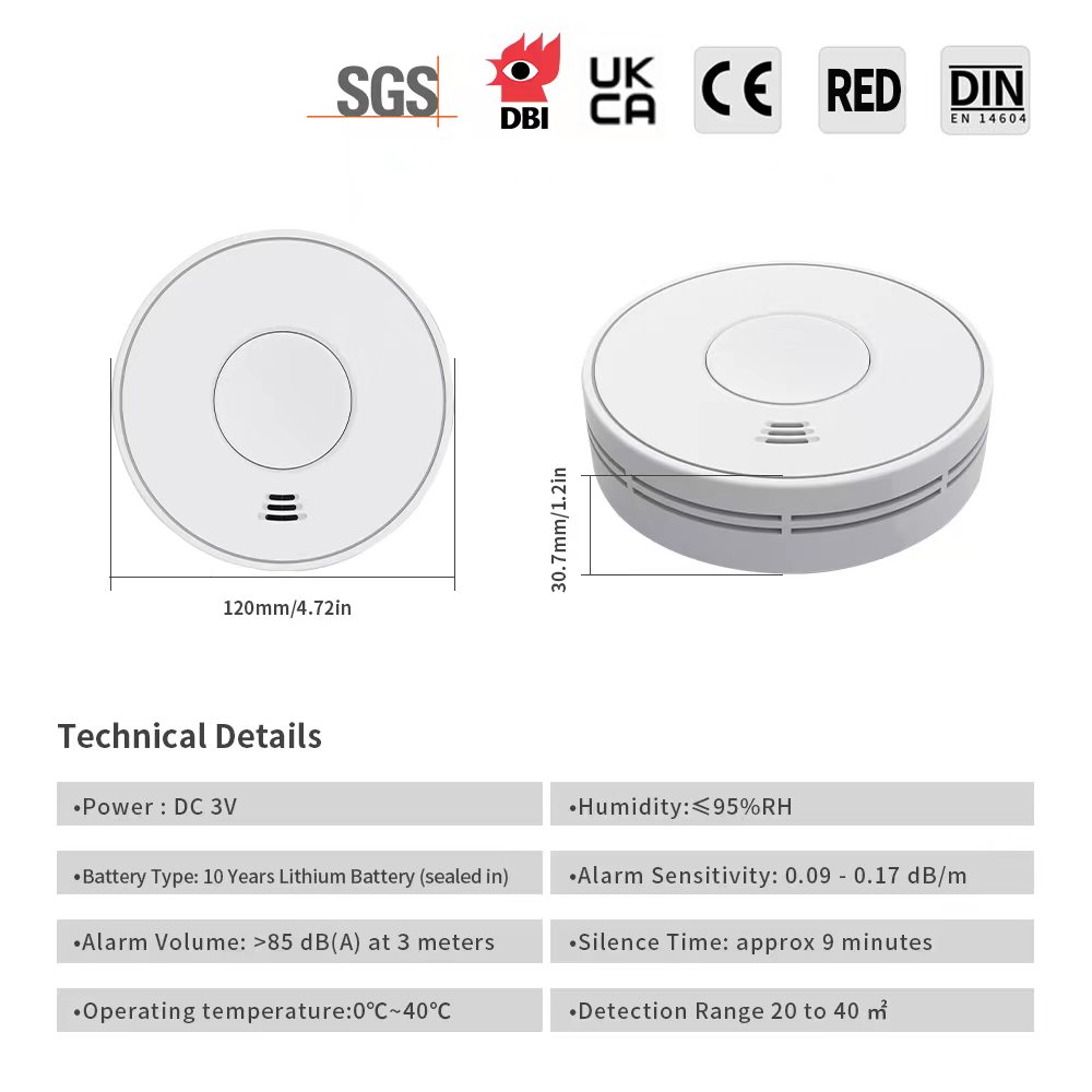 Détecteur de fumée avec batter - Smoke Detector Interconnected avis et prix